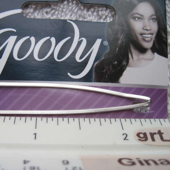 6 Goody Shiny Silver Gold Black Thin Open Design Metal Bobby Slides Hair Pins 15 - Picture 3 of 7